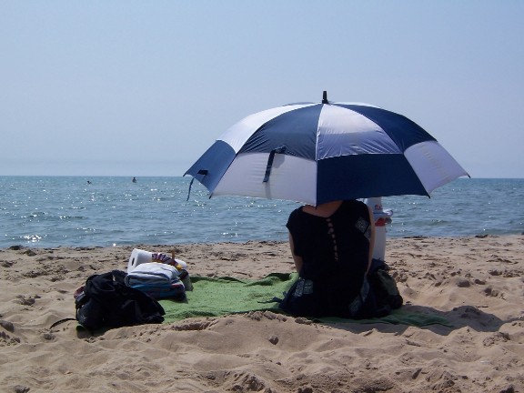 Kim at the beach